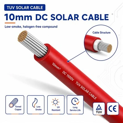 10 mm-es DC napelemes kábel